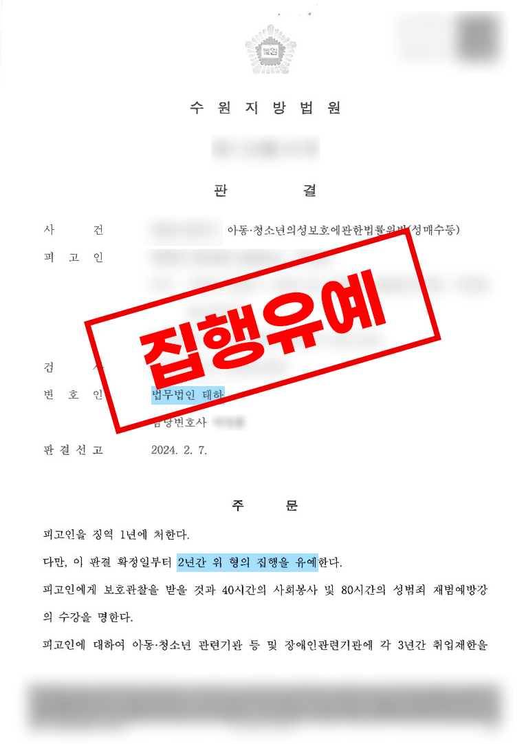 아동 청소년의성보호에관한법률위반 성매수등