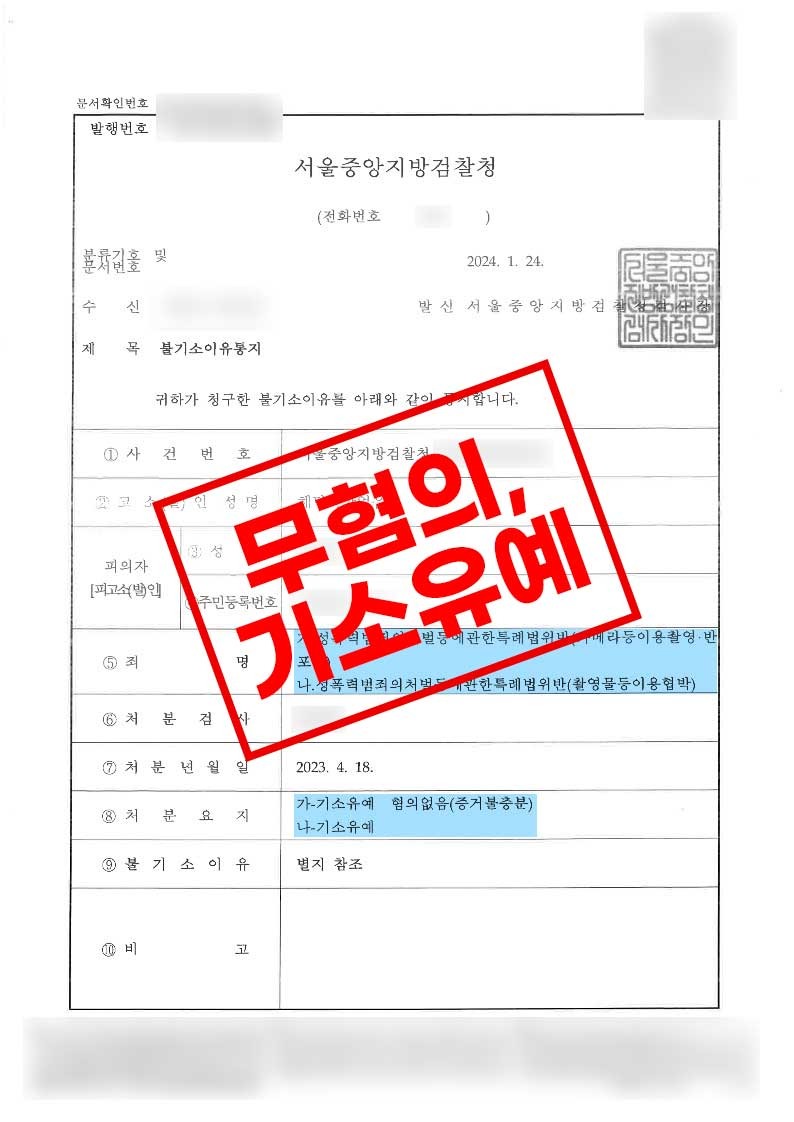 카촬죄 등